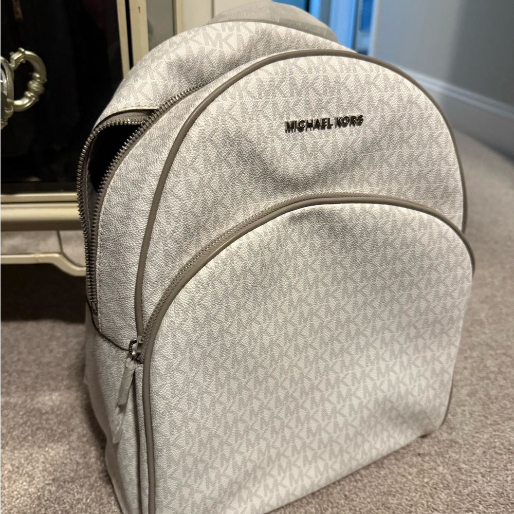 Michael Kors white and Gray Backpack
